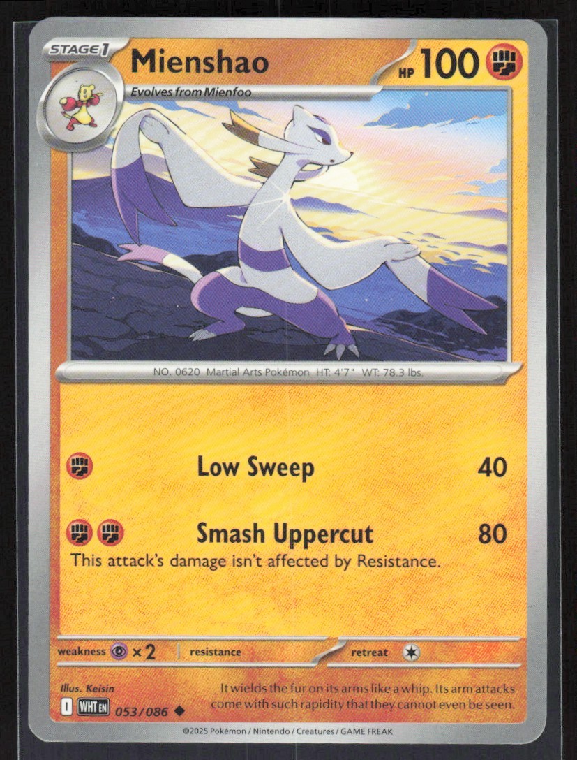 2025 Scarlet & Violet Series - White Flare Mienshao Uncommon #53