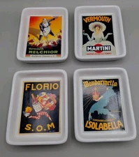 Vintage Pottery Barn Appetizer Snack Rectangular 5 X 3.75" Heavy Ceramic Plates.