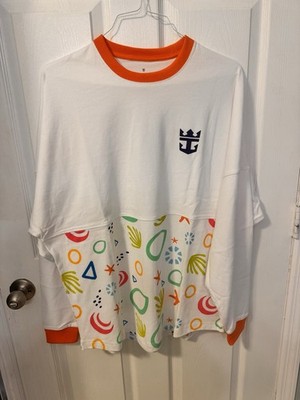 Royal Caribbean Coco Cay Perfect Day White Orange Spirit Jersey Shirt Unisex L