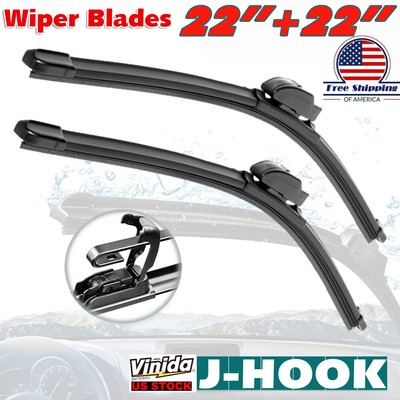 22''+22'' Windshield Wiper Blades High Quality Beam Premium Hybrid silicone J-Hook