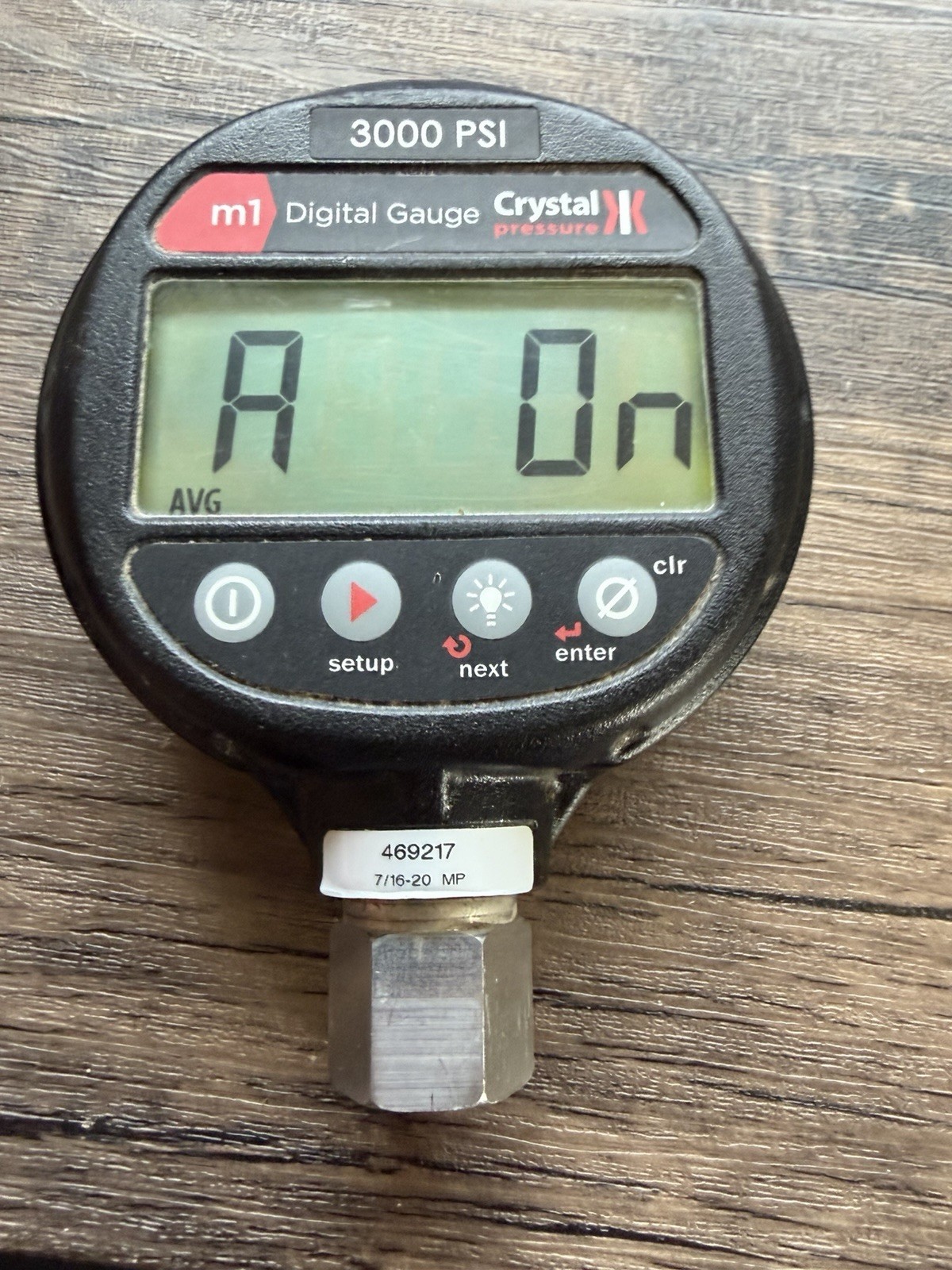 Ametek m1 Digital Gauge Crystal Pressure 3000 PSI Works Perfectly