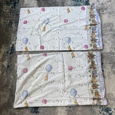 Vintage Disney Winnie The Pooh Standard Pillowcase Balloons Bees Set Of 2