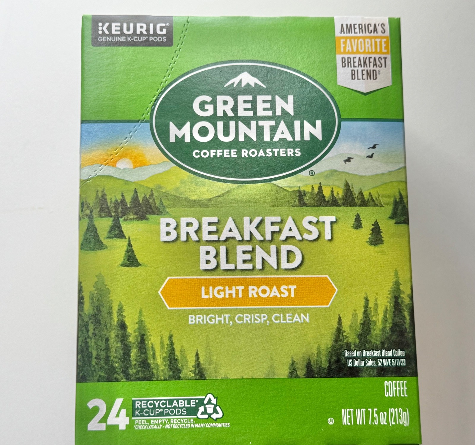 Green Mountain Coffee Roasters Breakfast Blend K-Cup Pods Light Roast, 96 ct.