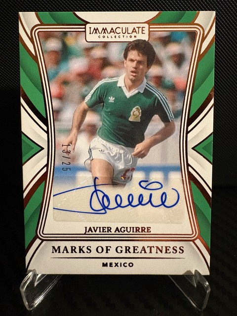Javier Aguirre Panini Immaculate 2024-25 Marks of Greatness Auto /25 Mexico