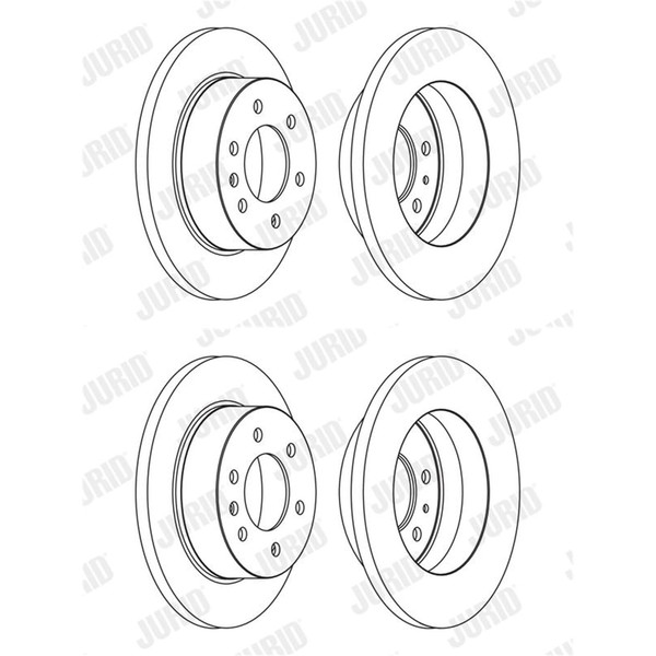2X Jurid Bremsscheiben Hinten 298Mm Voll Passend FÜR MERCEDES-BENZ Sprinter VW-image
