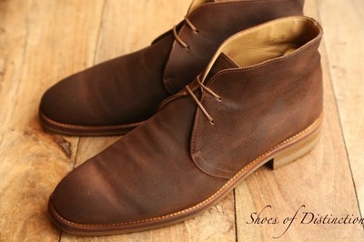 Russell & Bromley braun rau Wildleder Chukka Stiefel Schuhe Herren UK 10 US 11