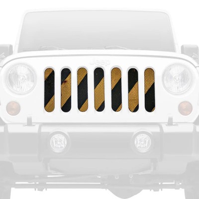 For Jeep Wrangler 18-25 Dirty Acres 1-Pc Cross Walk Style Perforated Main Grille