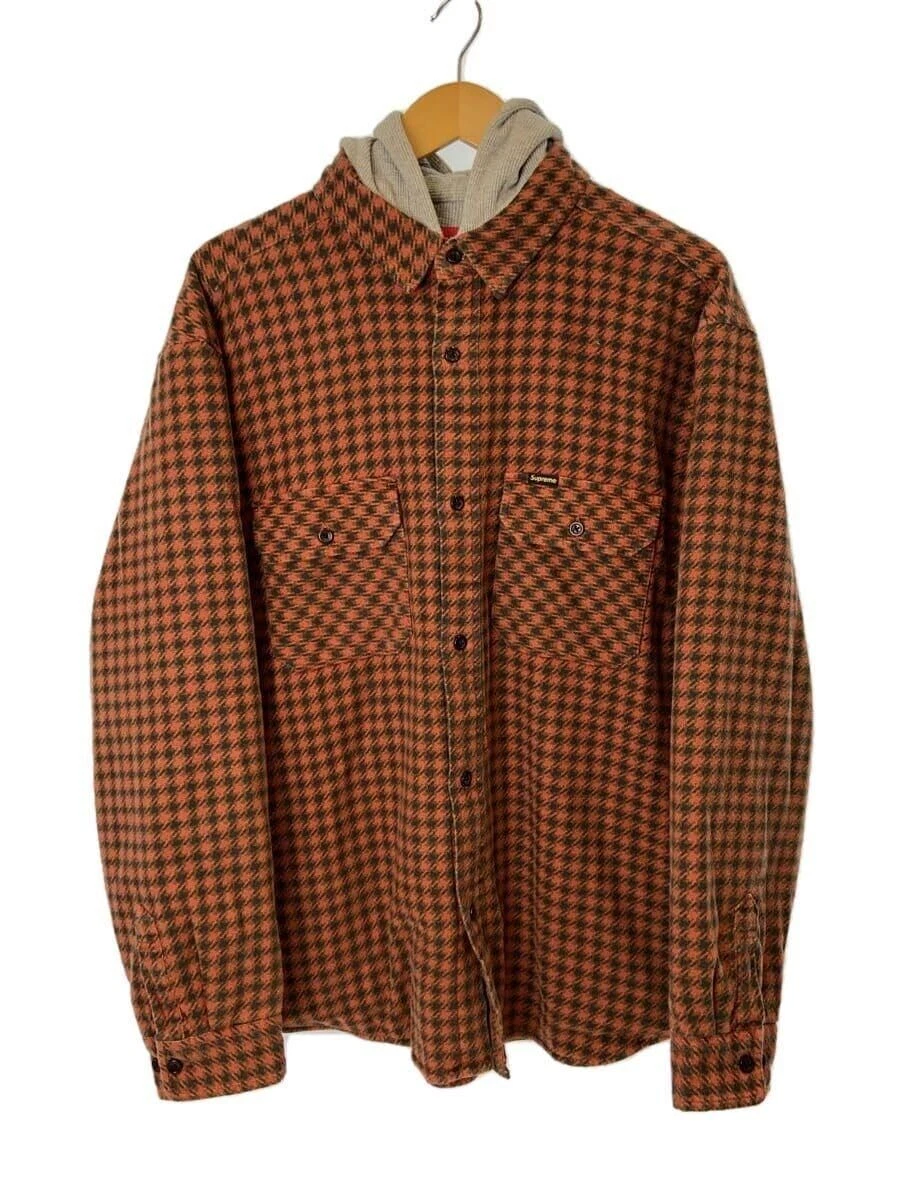 Sweat à capuche Supreme L coton rouge pied de poule occasion