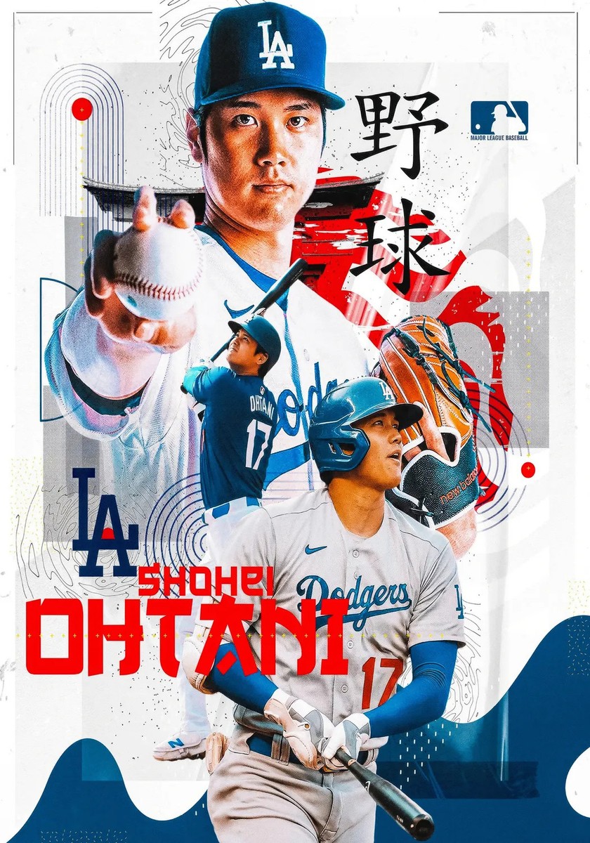 Shohei Ohtani ドジャース アートポスター A1版　① Shohei Ohtani Dodgers Baseball Player Poster Wall Art Print Decor
