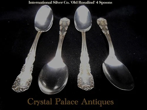 Wild Rose Old aka Rosalind by International 4 Place Teaspoons sterling flatware