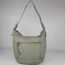 The Sak Sequoia Hobo Bag Green Leather Pre-owned