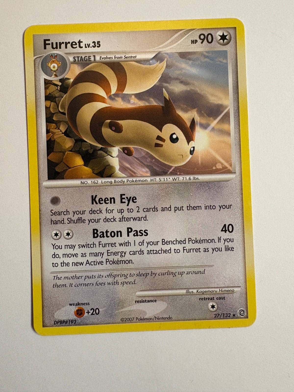Furret 27/132 Secret Wonders Pokemon Card