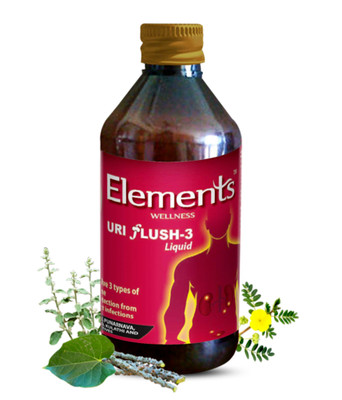 3 x 200ml (6.8oz)-Elements Wellness URI Flush-3 Liquid Bottle-For Kidney Health