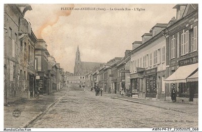 AWNP4-0314-27 - FLEURY-SUR-ANDELLE - La grande rue - L'église