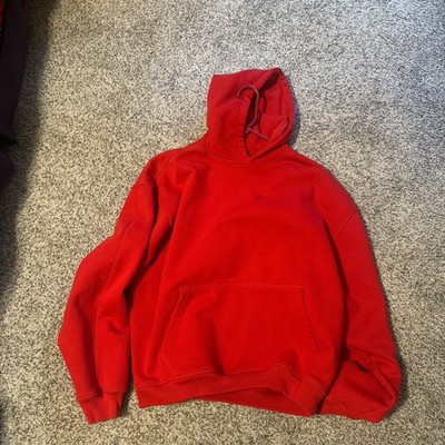 Red Fleece Hoodie thick and nice for winter. 100% Cotton