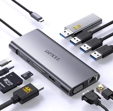 11-in-1 USB C Hub Multiport Adapter, USB C Docking Station with 4K HDMI, VGA 108