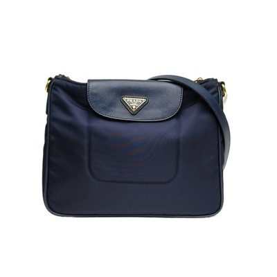 PRADA Blue Nylon Triangle Logo Shoulder Crossbody Bag P216042594