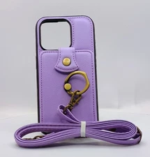 Apple FineWoven Wallet Case Set for iPhone 15 Pro MagSafe, Purple