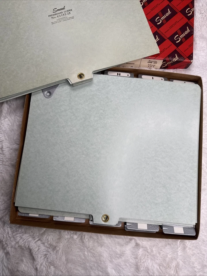 Vintage Smead Vertical Pressboard Guides 1152-25 A-Z Angled Metal Tabs Letter - Image 3 of 4