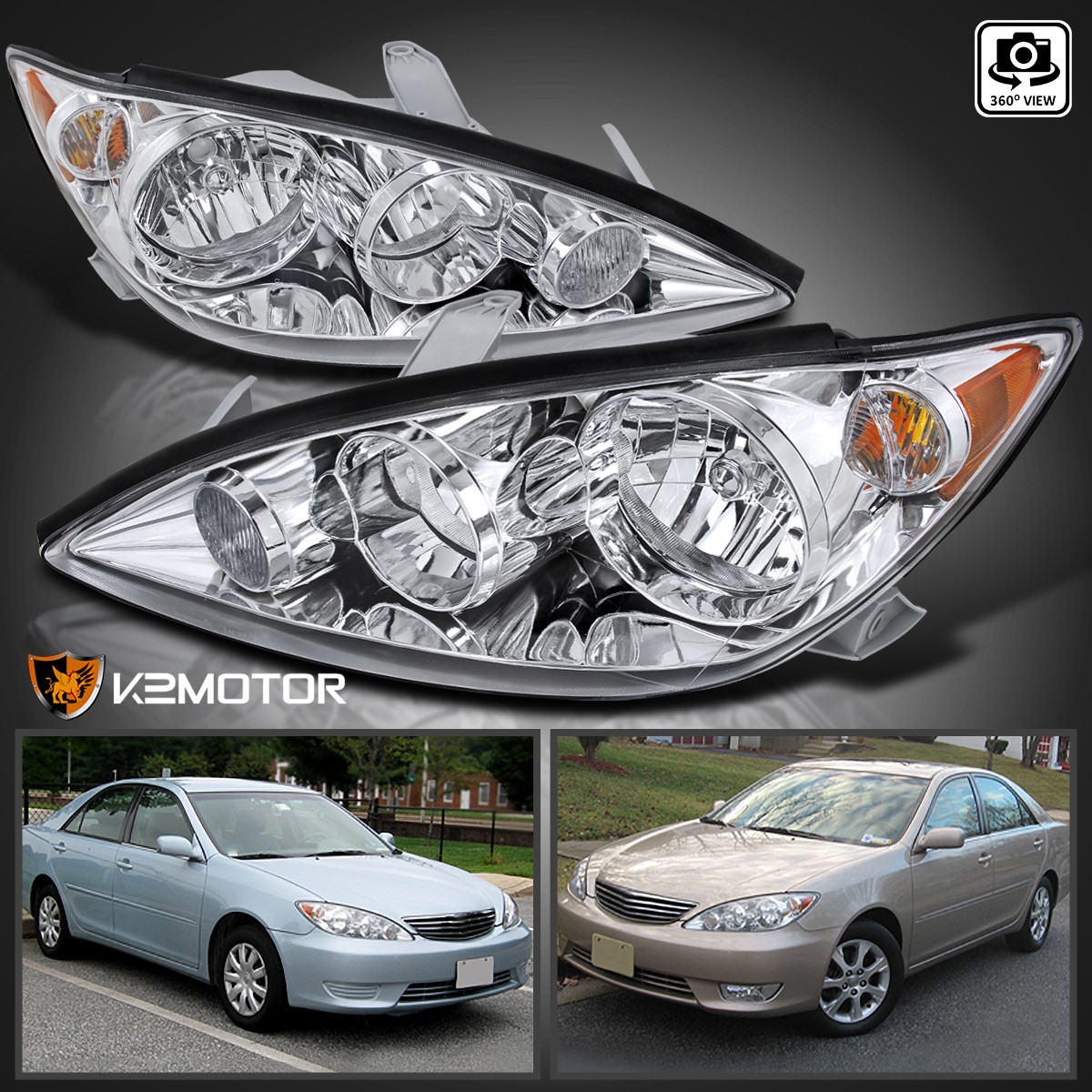 TOYOTA トヨタ CAMRY カムリ　 左ヘッドライト　カバー Fits 2005-2006 Toyota Camry Headlights Healamps Replacement Left+