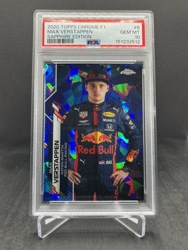 2020 Topps Chrome Sapphire Formula 1 F1 Max Verstappen Portrait PSA 10 #6