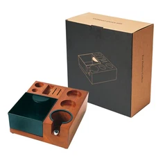 54mm Espresso Tamping Station Knock Box - 9 in 1 Coffee Knock Box And Tamp St...