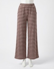 Umgee Straight Leg Elastic Waist Stripe Pants Size M