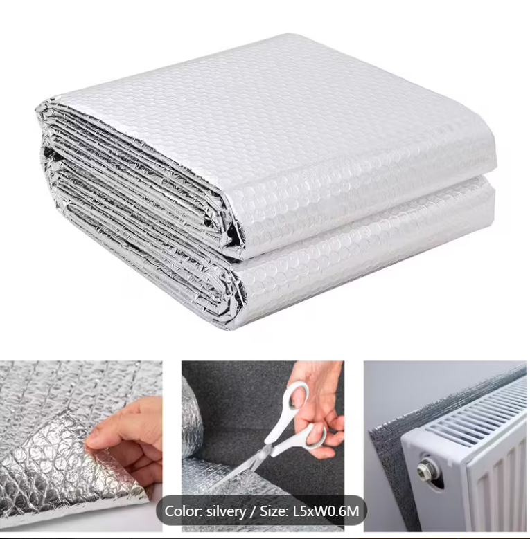 60cm x 5m Radiator Heat Reflective Insulating Foil Energy Saving ...