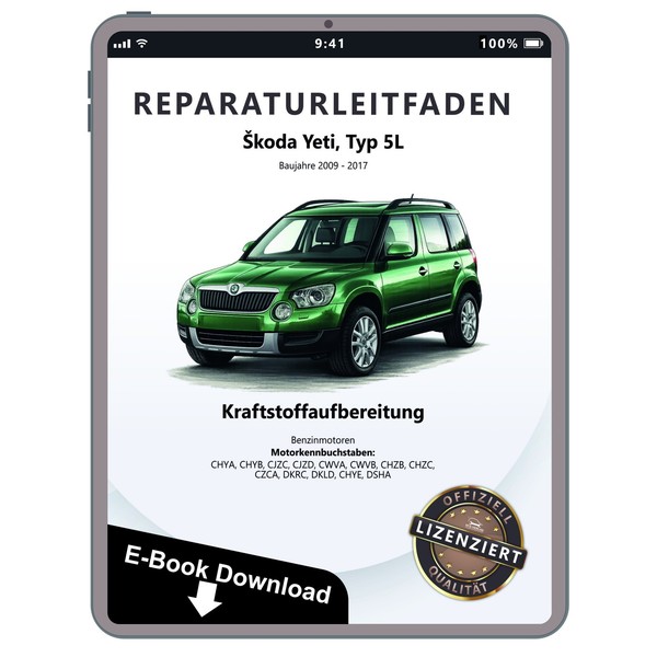 Skoda Yeti Typ 5L 09-17 Kraftstoffversorgung Benzin Werkstatthandbuch PDF Datei-image