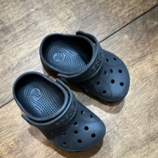 Crocs Kids Black Clog Slip On Shoes US Size 4.5 Unisex Rubber Comfort