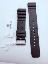 Deep Blue 22MM PU DIVERS VENTED STRAP 22/20- NEW   