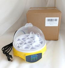 Zemiro Charge Smart Egg Incubator Yellow and White Plastic  7 Eggs 
