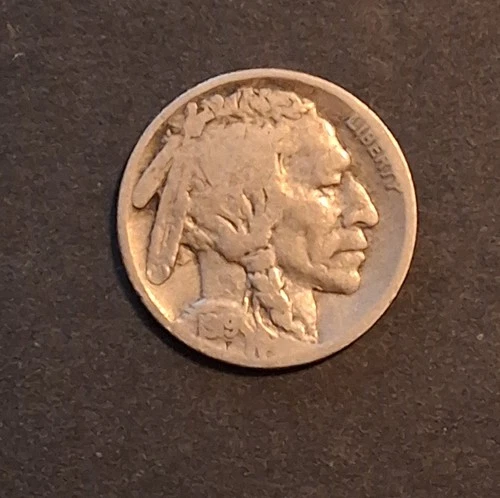 1919 Buffalo Nickel US Coin - Very Good Full Date