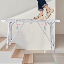 Leitergerüst Max 150 kg Alu Arbeitsplattform Klappwerkbank Höhenverstellbar Neu