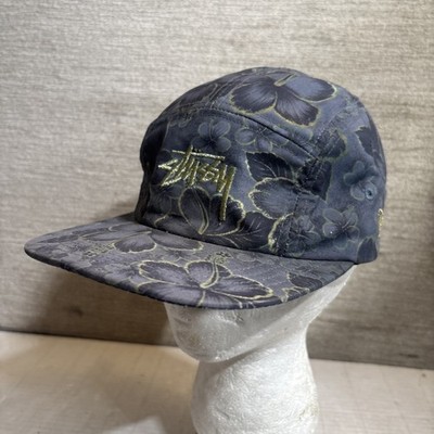 Vintage Stussy New Era Authentic 5 Panel Floral Pattern Adjustable Hat OSFM RARE