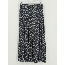 Vtg 90s Floral Button Front Maxi Skirt Womens sz 10 Whimsigoth Practical Magic