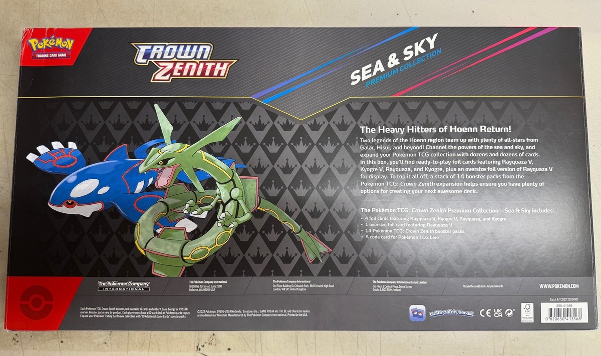 Pokemon TCG: Crown Zenith Sea & Sky Premium Collection Box | eBay