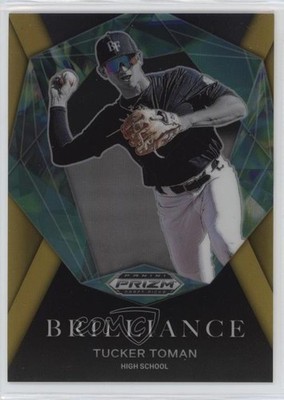 2022 Panini Prizm Draft Picks Brilliance Gold 4/10 Tucker Toman #BR-TT v7j