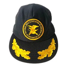Vintage NRA SnapBack Mesh Back Trucker Hat Made in USA National Rifle Assoc.READ