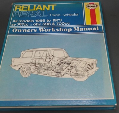 Reliant Regal Threewheeler Workshop Manual, Haynes  / Rep.Handbuch