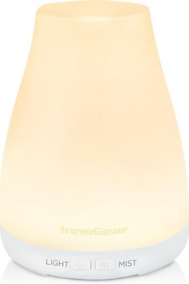 InnoGear Essential Oil Diffuser 7 Colors LED 2 Mist Mode Auto Off, Basic White
