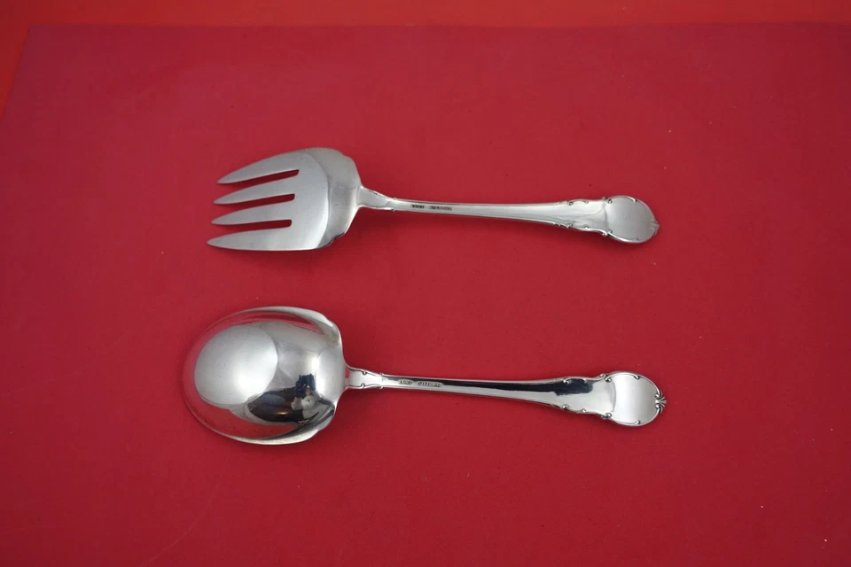 New King by Dominick and Haff Sterling Silver Salad Serving Set FH AS 8 3/4" - Image 2 of 2