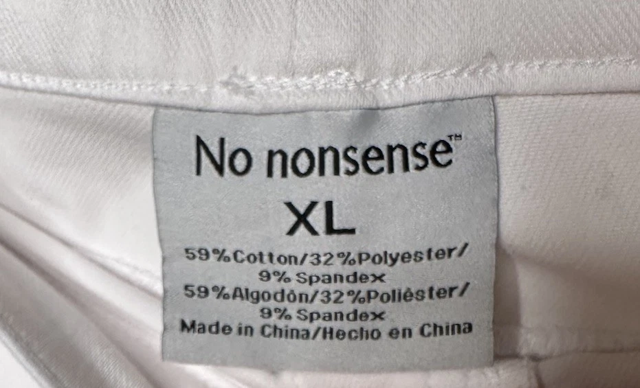 Jeggings cortos de mezclilla elásticos No Nonsense blancos bolsillos traseros XL 16/18 cómodos Foto 2 de 2