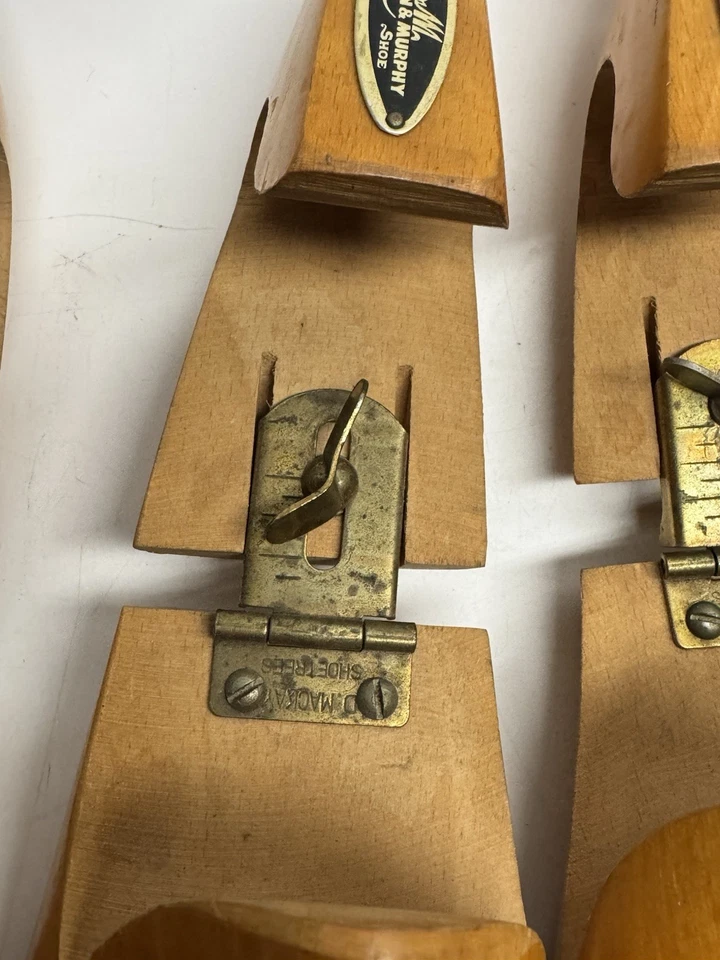 Molde de sapato vintage 6 formas de maca de madeira tamanho 10 e 11 - Imagem 4 de 4