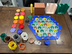 Settlers of Catan 5/6 PLAYER Base Board Game with Magnets 3D Printed