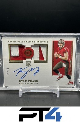 2021 Panini Encased #RCA-KTR Kyle Trask Rookie Dual Swatch Signatures Gold #/10