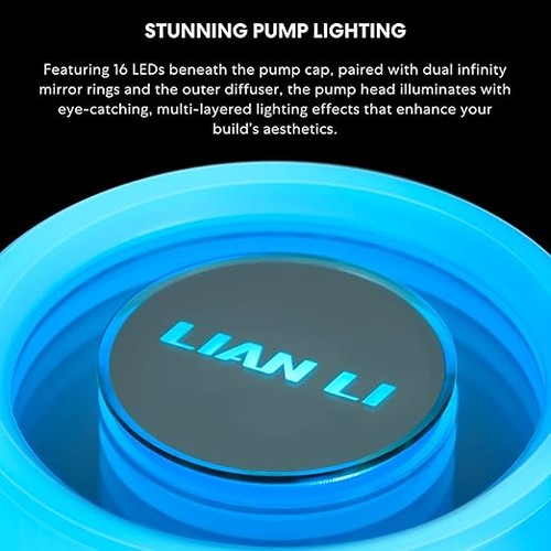 Lian Li Galahad II Lite 360mm AIO ARGB CPU Liquid Cooler for LGA1700/AM5/AM4 - Zdjęcie 4 z 8