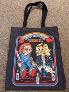 Chucky & Tiffany Bride Of Chucky Horror Tote Bag Child’s Play - Excellent Cond!
