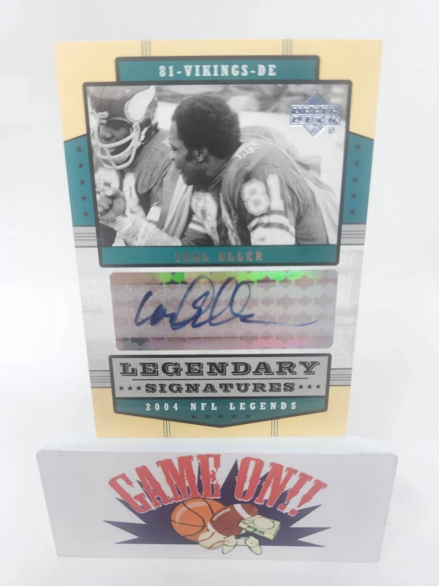 Carl Eller Football Sports Trading Card Singles Autographed for