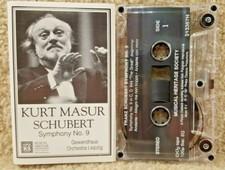 Vintage Cassette Franz Schubert Symphony No. 9 Gewandhaus Orchestra Leipzig
